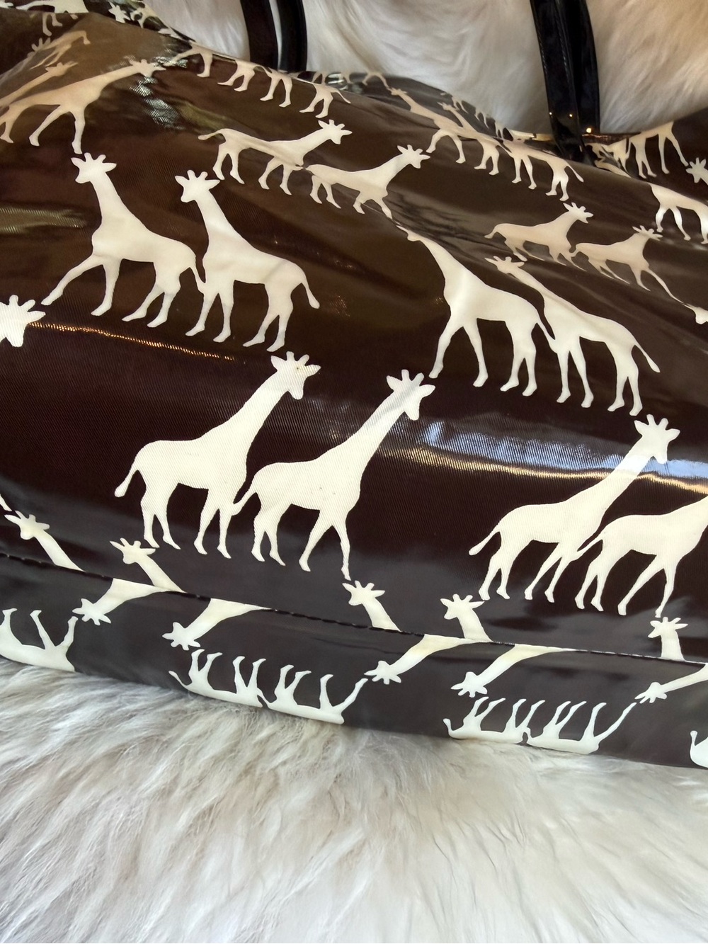 Kate Spade Daycation  Giraffe Print Bon Shopper Tote Bag - Picture 7 of 11